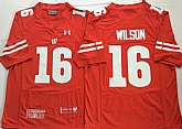 Wisconsin Badgers 16 Russell Wilson Red College Football Jersey